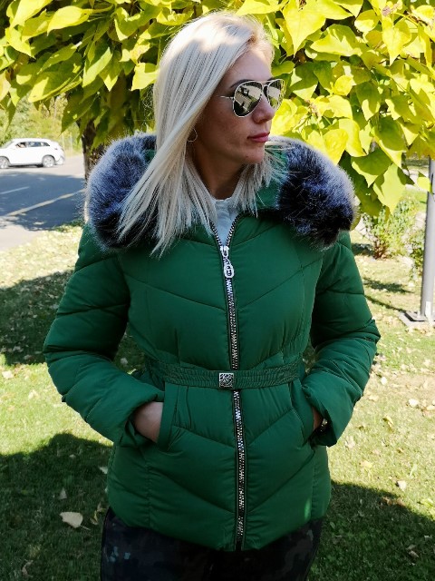 Geaca dama verde Adina biashoes.ro imagine reduceri